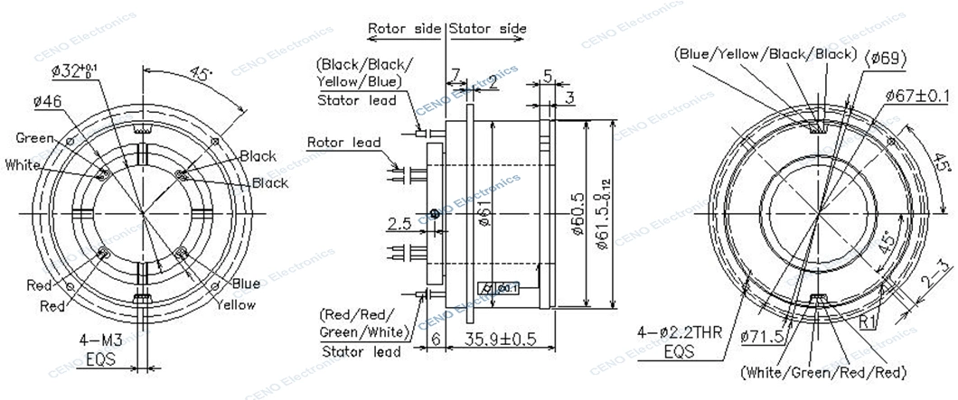 Function slip ring apply to high temperature environment